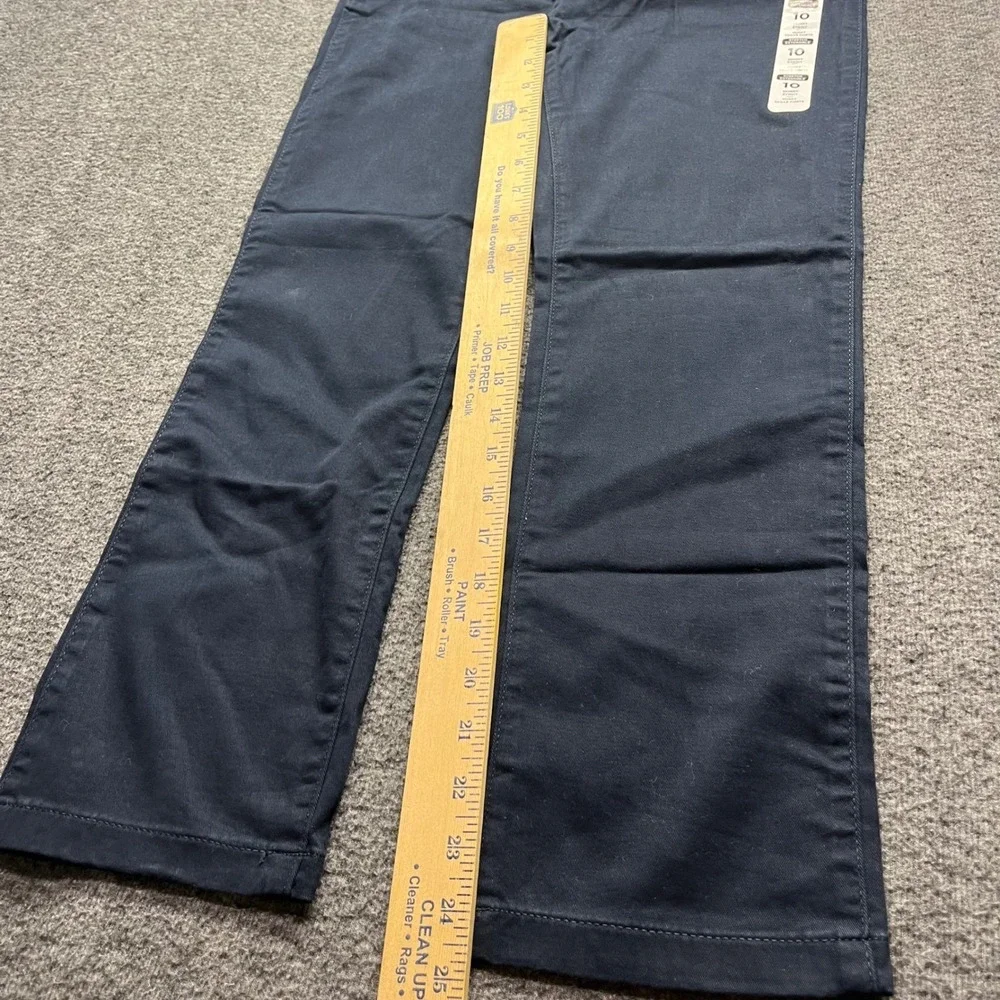 Place Chino Pants Boys 10 Husky Navy Blue The Children's Skinny Stretch NWT